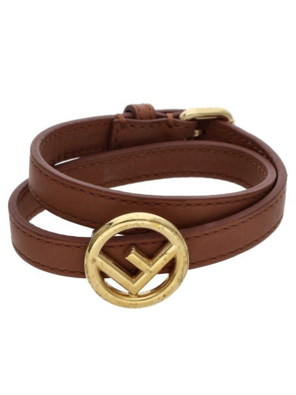 Fendi F's Leather Bracelet